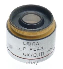 C Plan 4x/0,10 Lens Objectif Excellent5 06074 Leica Dmls Laboratoire Microscope