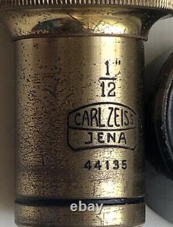 Carl Zeiss Jena Objectif Objectif Pour Microscope 1/12 Hi 90x/1,25