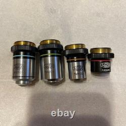 Ensemble d'objectifs de microscope Olympus (4x, 10x, 40x, 100x) RMS
