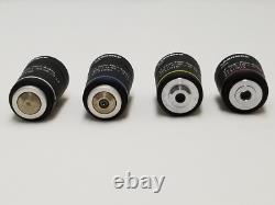 Ensemble de 4 objectifs de microscope Labomed USA Obo