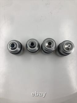 Ensemble de 4 objectifs de microscope Olympus DPlan 4, 10, 40, 100