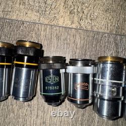 Ensemble de 9 pièces Objectif de microscope