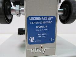 Fisher Scientific Micromaster Model E Microscope Binoculaire & 4 Objectifs