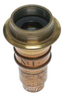 Gundlach Berlin 1 Pouce No. 1 Objectif De Lentille En Laiton Antique Microscope