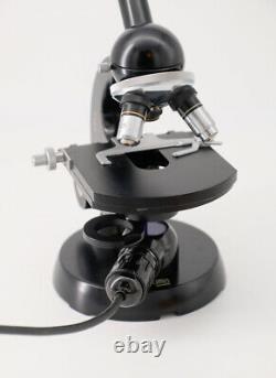Jeu De Microscope Zeiss Avec 3 Pièces D'oeil Et 3 Lentilles Objectives Excellent++