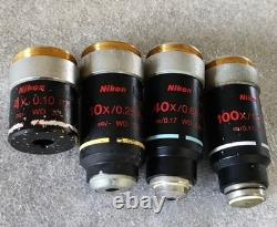 Jeu d’objectifs de microscope polarisant Nikon, objectif à l’infini