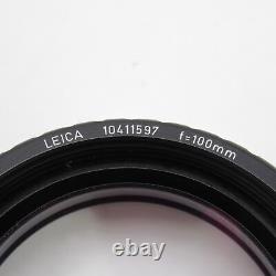Leica F=100mm Objectif Achromatique Objectif Pour Microscope Stéréochirurgical 10411597
