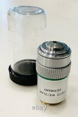 Leitz 25x/0,75 Microscope D'huile De Fluoreszenz Objectif Lentille Fluorescence 160mm Rare