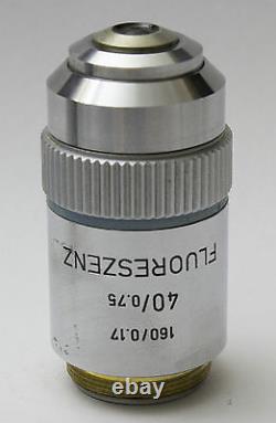 Leitz 40 0.75 Fluoreszenz Microscope Objectif Objectif Lentille 40x Fluorescence