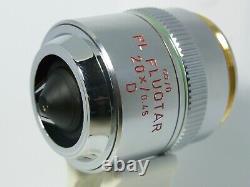 Leitz Pl Fluotar 20x / 0.45 D Lentille Objectif Microscope