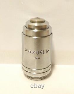 Leitz Plan Pl 160x Microscope Objectif Objectif Lens /0 Infinity Corrigé Allemagne