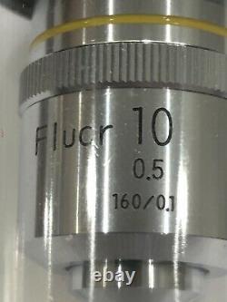 Lentille Objectif Microscope Nikon Cf Fluor 10x Na 0,50 Pour Microscopes Finis