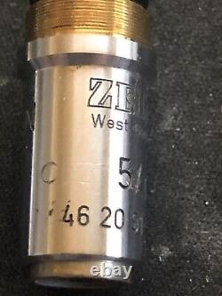 Lot De 4 Carl Zeiss West Allemagne Objectifs Microscope Lentille, Épiplan Mixte Etc