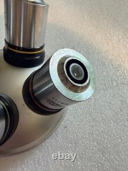 Lot d’objectifs de microscope Olympus Neo10 Neo20 Neo40 Neo50 avec tourelle