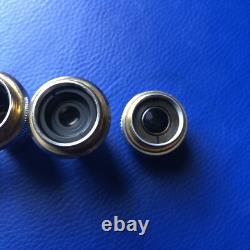 Lot de 4 objectifs de contraste PHACO Leitz Wetzlar pour microscope / Lentilles