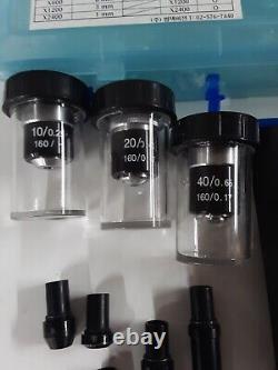 Lot de pièces de microscope Lentilles Objectifs Tubes Micromètre Oculaires Plus