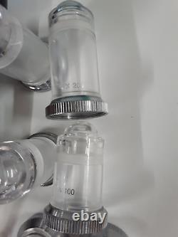 Lot de pièces de microscope Lentilles Objectifs Tubes Micromètre Oculaires Plus