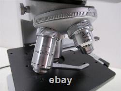 Microscope Binoculaire Leitz Wetzlar Hm-lux Avec 4 Lentilles Objectives Qualité Allemande