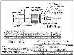 Microscope IR 1x Diop MWIR 3-5um avec objectif f3.0