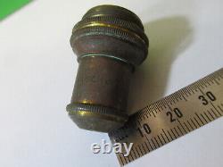 Microscope Objectif Lomb De Brass Bausch Ancienne Partie Comme Photo #22-a-57
