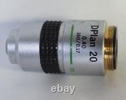 Microscope Olympus Japon Objectif DPlan 20 0,40 160/0,17 pour BH2 ? Utilisé.