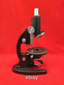 Microscope TIYODA TOKYO avec boîte en bois, oculaire B 7X/15X, lentille objectif 3/10 0