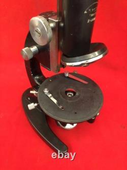 Microscope TIYODA TOKYO avec boîte en bois, oculaire B 7X/15X, lentille objectif 3/10 0