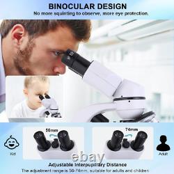 Microscope binoculaire composé 40X-2000X, microscope professionnel de qualité recherche