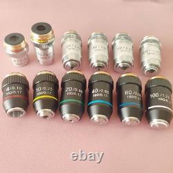 Microscope biologique 195 objectif achromatique 4X 10X 20X 40X 60X 100X