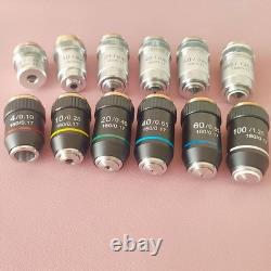 Microscope biologique 195 objectif achromatique 4X 10X 20X 40X 60X 100X