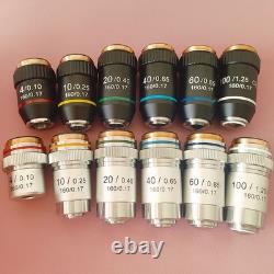 Microscope biologique 195 objectif achromatique 4X 10X 20X 40X 60X 100X