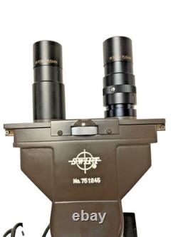 Microscope composé à prismes Swift, 4 objectifs, 40X-1000X, livraison gratuite