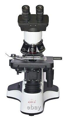 Microscope médical professionnel 2500x de grossissement objectif plan 10x/18mm LED