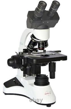 Microscope médical professionnel 2500x de grossissement objectif plan 10x/18mm LED