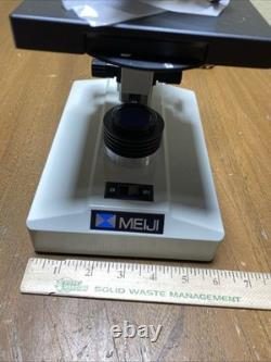 Microscope monoculaire Meiji avec 3 objectifs 4X 10X 40X NEUF ! Japon