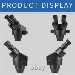 Microscope stéréo à prisme noir 3.5X-90X, objectifs auxiliaires 0.5X et 2X