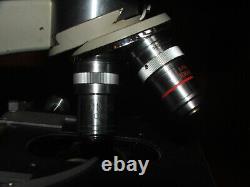 Microscope trinoculaire Tiyoda #47634, blanc, 6 objectifs, lampe AOC