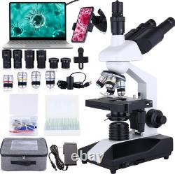 Microscope trinoculaire composé 40X-5000X de grossissement, de qualité recherche professionnelle