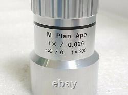 Mitutoyo M Plan Apo 1x /0.025 F=200 Objectif Microscope
