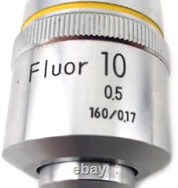 Module d'attachement d'objectif de microscope Nikon Fluor 10 0,5 160/0,17.
