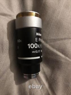 Nikon E Plan 100x/1.25 Huile? /0.17 Wd 0,23 Lens Objectif Microscope