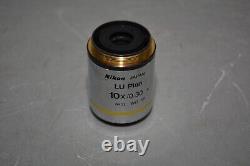 Nikon LU Plan 10x/0.30 Objectif de Microscope Lentille #X2186
