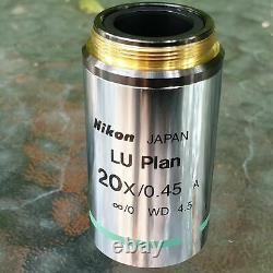 Nikon Lu Plan 20x/0.45 A /0 Epi, Wd 4.5 Microscope Objectif Lentille