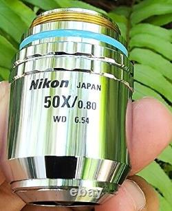 Nikon Microscope Cf Plan 50x / 0,80 A? Objectif De L'icd De Bd