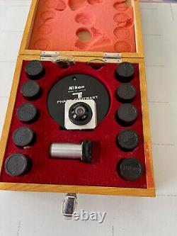 Nikon Phase Contraste Microscope Objectif Lens 10 Set Avec Turret Very Rare