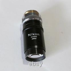 Nikon Plan 1x /0.03 160mm Objectif Microscope Objectif Avec Filtre Nd Plan1 Optiphot