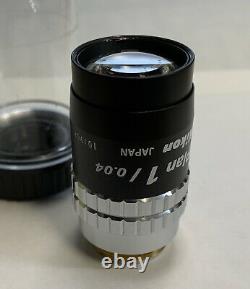 Nikon Plan 1x/0.04 Microscope Objectif Objectif 160mm Photographie Macro De Faible Puissance