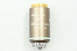 Nikon Plan 40x/0.65 Ncg /0 Wd 0.48 Eclipse Microscope Objectif Objectif #1846