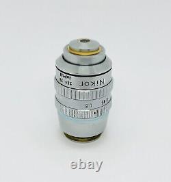 Nikon Plan 50x/0.85 Lentille Objectif Microscope Avec Iris Labofot Optiphot 160mm