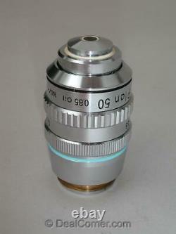 Nikon Plan 50x Oil Microscope Objectif Objectif 160mm Avec Iris Optiphot Labophot